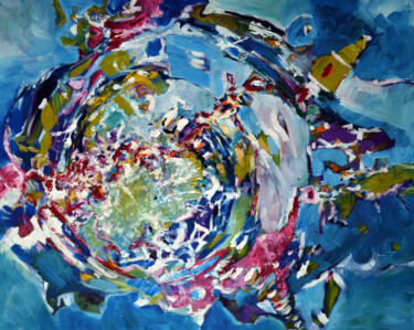 Painting titled "SPHERA" by Peppeluciani, Original Artwork, Oil