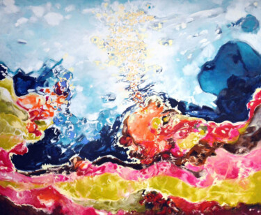 Painting titled "SubSea" by Peppeluciani, Original Artwork, Oil