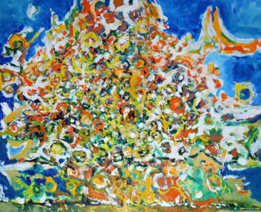 Pittura intitolato "Paesaggio" da Peppeluciani, Opera d'arte originale, Olio
