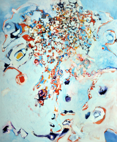 Malerei mit dem Titel "GLACIAL subsea" von Peppeluciani, Original-Kunstwerk, Acryl