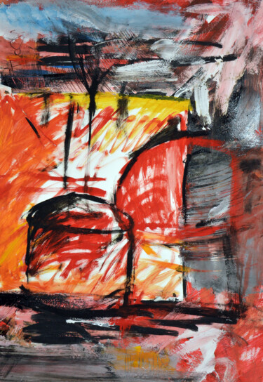 Malerei mit dem Titel "Untitle 1986/3" von Peppeluciani, Original-Kunstwerk, Öl