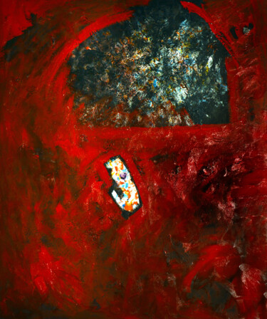 Schilderij getiteld "EXIT" door Peppeluciani, Origineel Kunstwerk, Olie