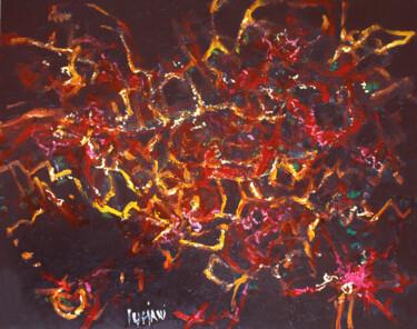 Malerei mit dem Titel "NETWORK" von Peppeluciani, Original-Kunstwerk, Öl