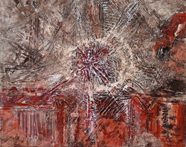 Painting titled "ASTRATTO VIRUS" by Peppeluciani, Original Artwork, Acrylic