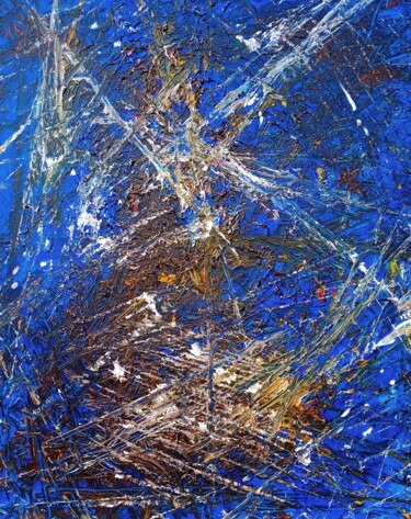 Painting titled "ASTRATTO BLU" by Peppeluciani, Original Artwork, Acrylic