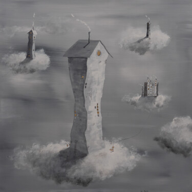Malarstwo zatytułowany „Roger bought a snow…” autorstwa Per Nylén, Oryginalna praca, Akryl Zamontowany na Drewniana rama nos…