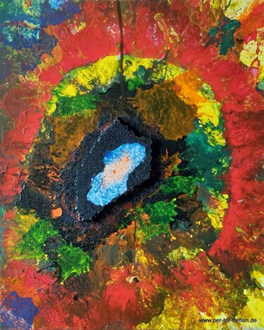 Malerei mit dem Titel ""Universum"" von Per Tor Heften Bis 1.8.24 In Thailand, Original-Kunstwerk, Acryl Auf Keilrahmen aus…