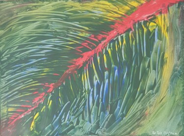Malerei mit dem Titel ""Urwald Traum"" von Per Tor Heften Bis 1.8.24 In Thailand, Original-Kunstwerk, Acryl Auf Keilrahmen a…