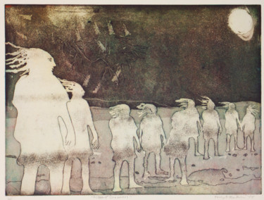 "A Class of Dreamers" başlıklı Baskıresim Percy Martin tarafından, Orijinal sanat, Oyma baskı 