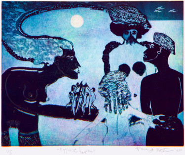 Obrazy i ryciny zatytułowany „EGGBALL CHAMPION” autorstwa Percy Martin, Oryginalna praca, Akwaforta