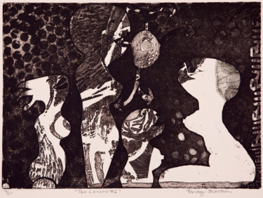 Obrazy i ryciny zatytułowany „The Lesson # I” autorstwa Percy Martin, Oryginalna praca, Akwaforta