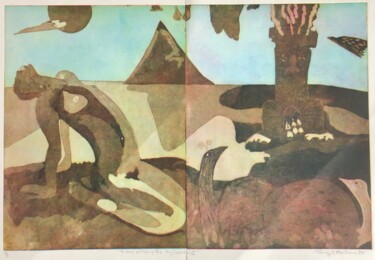 Отпечатки и Гравюры под названием "Nubia Watching The…" - Percy Martin, Подлинное произведение искусства, Травление