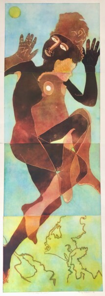 Отпечатки и Гравюры под названием "Sky Waltz in Three…" - Percy Martin, Подлинное произведение искусства, Травление