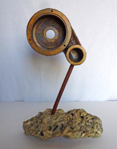 Sculpture titled "yeux, ojos" by Pere Marti, Original Artwork, Metals