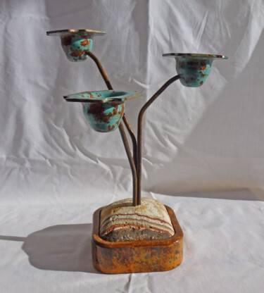 Sculpture intitulée "candelabro chandeli…" par Pere Marti, Œuvre d'art originale, Métaux