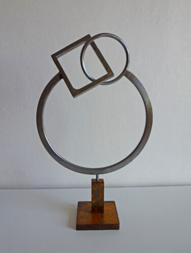 Sculpture titled "Pareja Couple" by Pere Marti, Original Artwork, Metals