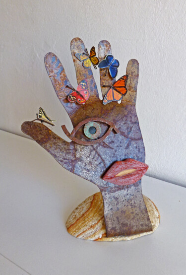 Escultura titulada "Mano, main" por Pere Marti, Obra de arte original, Metales