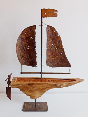 Escultura titulada "Velero voilier 2" por Pere Marti, Obra de arte original, Metales