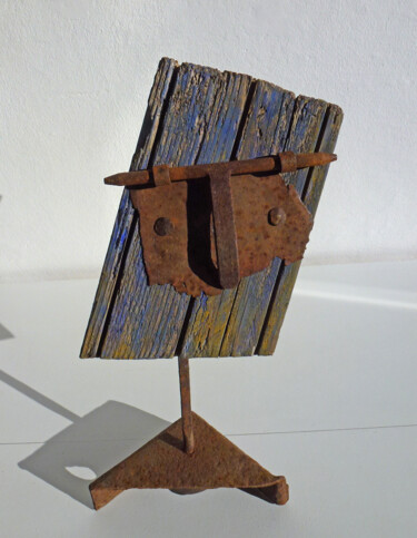 Sculptuur getiteld "Cerrojo verrouiller" door Pere Marti, Origineel Kunstwerk, Metalen