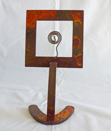Escultura titulada "Marc,  cadre" por Pere Marti, Obra de arte original, Metales