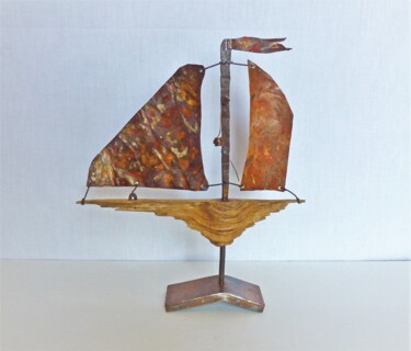 Escultura titulada "Velero pequeño" por Pere Marti, Obra de arte original, Metales