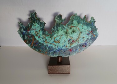「Coral azul」というタイトルの彫刻 Pere Martiによって, オリジナルのアートワーク, 金属