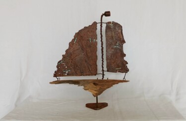 Sculpture titled "Voilier 5" by Pere Marti, Original Artwork, Metals
