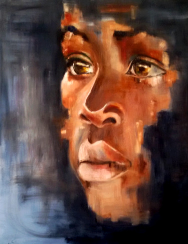 Painting titled "portrait.png" by Sonia Pere, Original Artwork, Oil