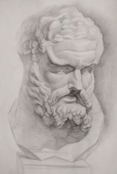 Disegno intitolato "Heracles" da Tanksy Bill, Opera d'arte originale, Matita