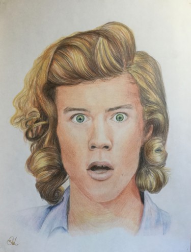 Dessin intitulée "Portrait de Harry S…" par Anastasiia Langlois, Œuvre d'art originale, Crayon