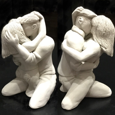 Sculpture titled "¿Bailamos bachata?" by Anastasiia Langlois, Original Artwork, Clay