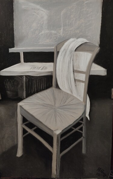 Drawing titled "Chaise 2" by Anthony Perez, Original Artwork, Pastel