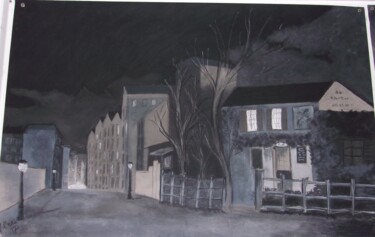 Drawing titled "Le lapin agile" by Anthony Perez, Original Artwork, Pastel