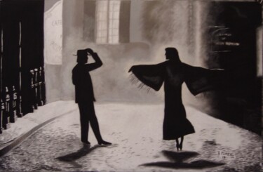 Disegno intitolato "Modigliani" da Anthony Perez, Opera d'arte originale, Pastello