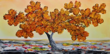 Pittura intitolato "Orange tree. Chrits…" da Artstage, Opera d'arte originale, Acrilico