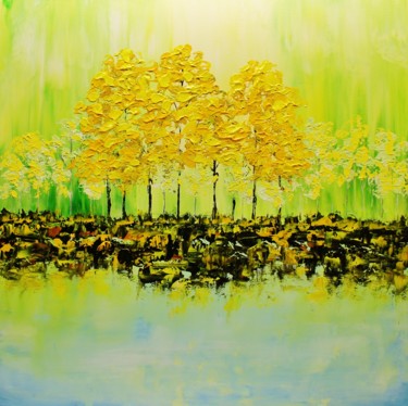 Malarstwo zatytułowany „Colorful Blooming G…” autorstwa Artstage, Oryginalna praca, Akryl
