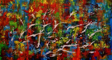 Painting titled "Abstract.Chritsmas…" by Artstage, Original Artwork, Acrylic