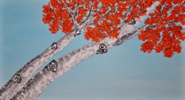 Peinture intitulée "Orange tree." par Artstage, Œuvre d'art originale, Acrylique