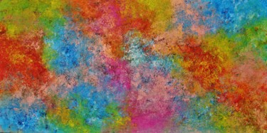 Картина под названием "Abstract,blue,red,y…" - Artstage, Подлинное произведение искусства, Акрил