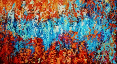 Abstract,red,yellow,blue,orange,red. Картина под названием "Abstract,red,yellow…" - Artstage, Подлинное произведение искусства, Акрил