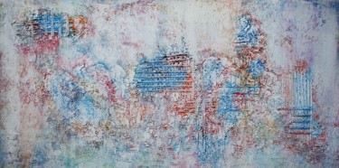 Abstract,red,yellow,blue black,white. Painting titled "Abstract,red,yellow…" by Artstage, Original Art, Oil