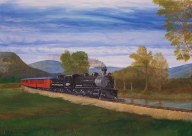 Painting titled "DURANGO AND SILVERT…" by Fernando Perfeito, Original Artwork, Oil Mounted on Wood Stretcher frame