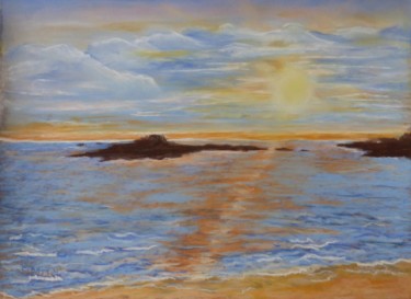 Peinture intitulée "couche-de-soleil.jpg" par Christian Battini, Œuvre d'art originale, Pastel