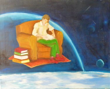 Malerei mit dem Titel "il était une fois" von Christian Battini, Original-Kunstwerk, Acryl
