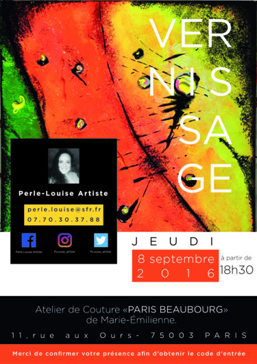 "Vernissage sur Paris" başlıklı Tablo Perle Louise Artiste tarafından, Orijinal sanat