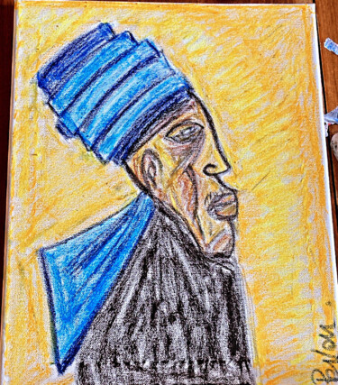 Painting titled "Ruban guy" by Perlou, Original Artwork, Pastel