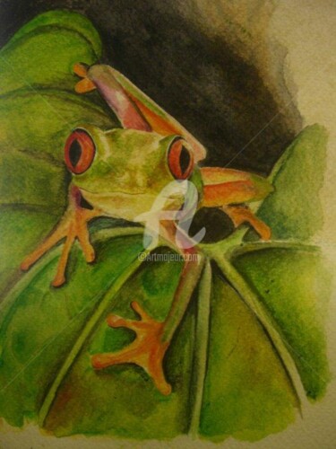 Painting titled "frog2.jpg" by Dora, Original Artwork