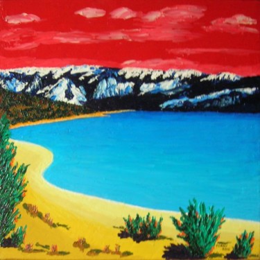 Peinture intitulée "Lac de Ste Croix (0…" par René Perny, Œuvre d'art originale, Huile