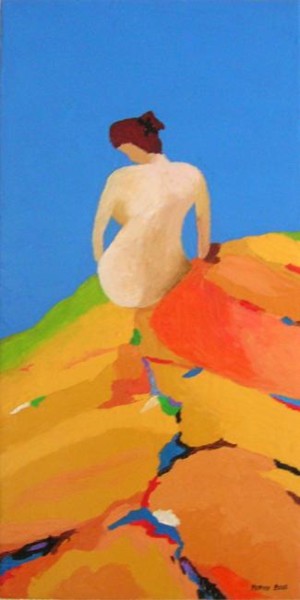 Peinture intitulée "Femme nue" par René Perny, Œuvre d'art originale, Huile