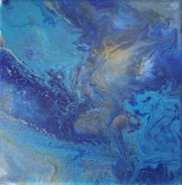 Painting titled "Earth" by Perrine Libois, Original Artwork, Acrylic Mounted on Wood Stretcher frame